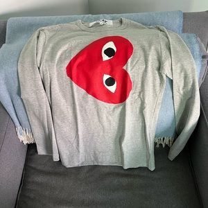 NWOT Comme des Garçons Play Sweatshirt / Long sleeve men or women